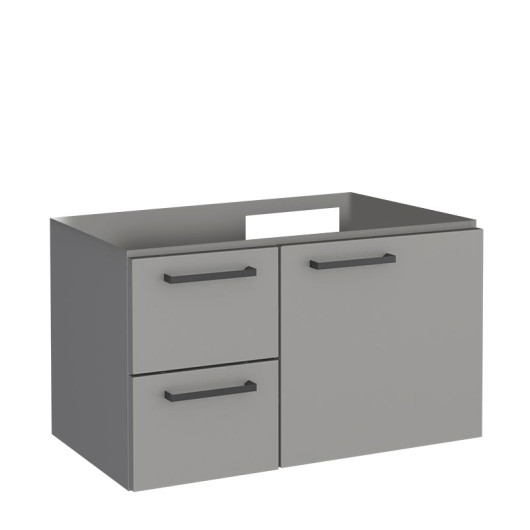 Gabinete Banheiro Para Bancada Aço 60cm Sem Lavatório Romã 60 Cozimax Cinza