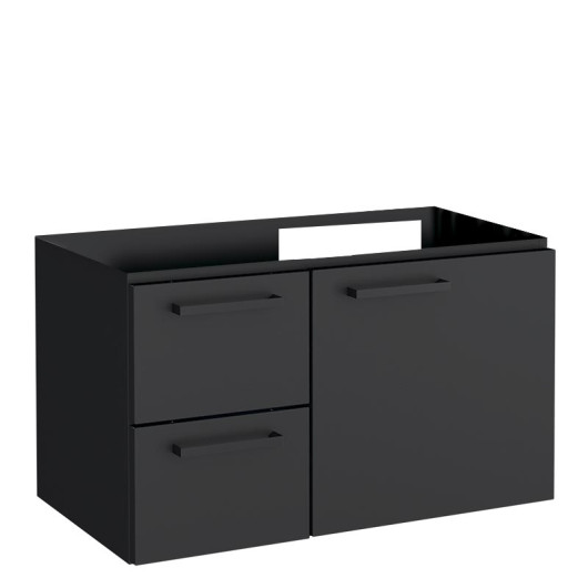 Gabinete Banheiro Para Bancada Aço 60cm Sem Lavatório Romã 60 Cozimax Preto