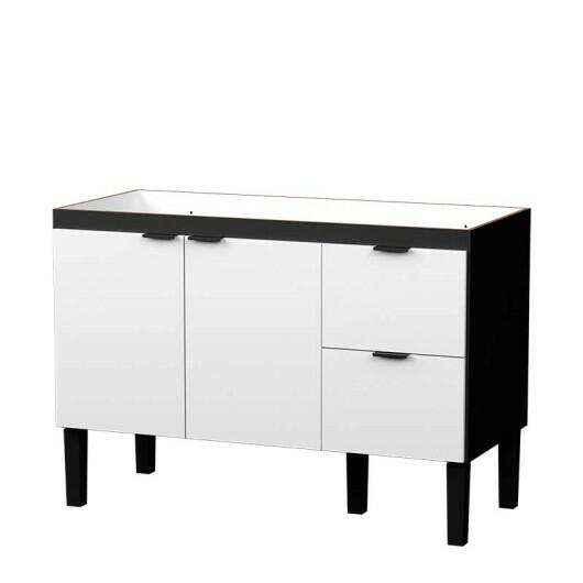 Gabinete Para Pia de Cozinha 120cm Madeira Colibri Cozimax Preto/Branco