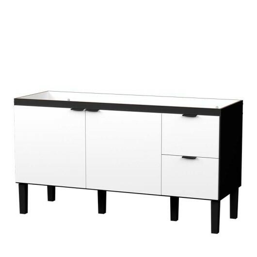 Gabinete Para Pia de Cozinha 150cm Madeira Colibri Cozimax Preto/Branco
