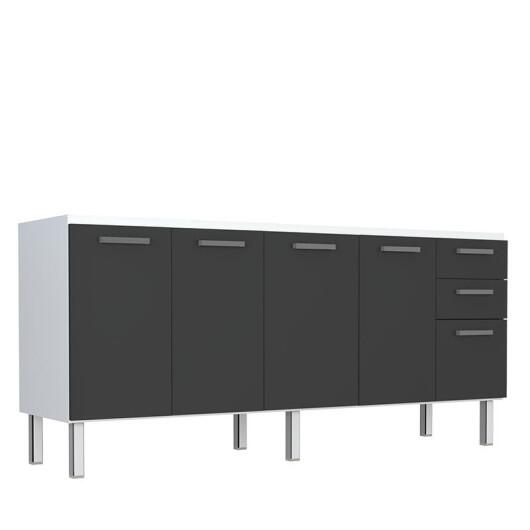 Gabinete de Pia 200 Eros Flat 3G Cozimax Preto