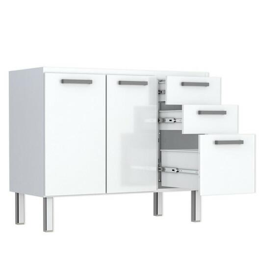 Gabinete de Pia 120 Eros Flat 3G Cozimax Branco