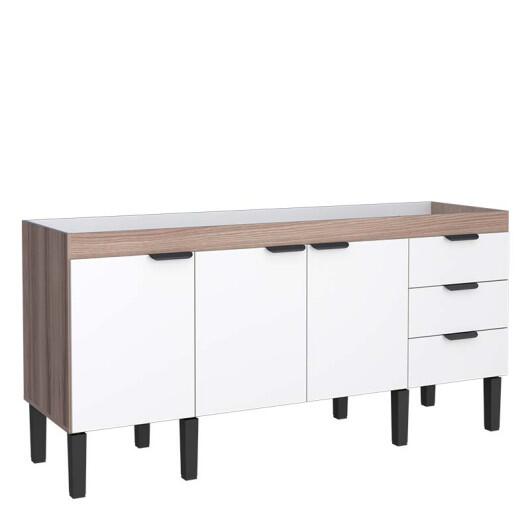 Gabinete De Cozinha Para Pia 180cm Madeira Flamingo Cozimax Branco/Tamarindo Gabinete De Cozinha Para Pia 180cm Madeira Flamingo Cozimax Branco/Tamarindo