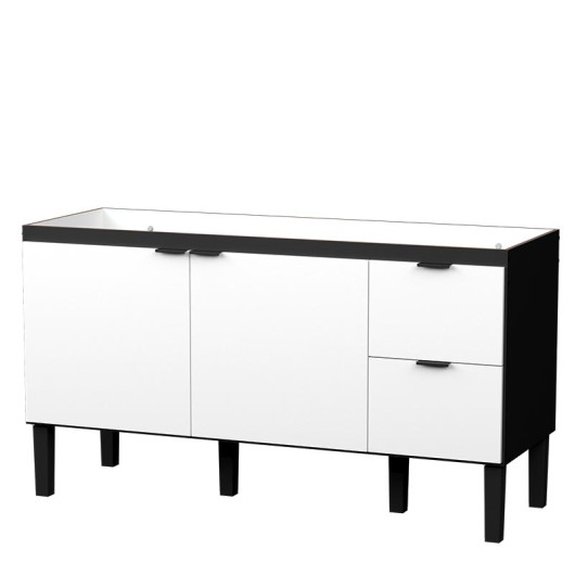 Gabinete Para Pia de Cozinha 150cm Madeira 144X79X51cm Colibri CozimaxPreto/Branco