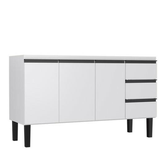 Gabinete de Aço Para Pia 150cm 3 Portas 3 Gavetas Netuno Cozimax Branco