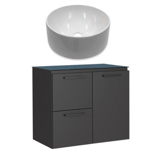 Gabinete Para Banheiro Aço Osiris Preto 60 Com Cuba Domo Cozimax