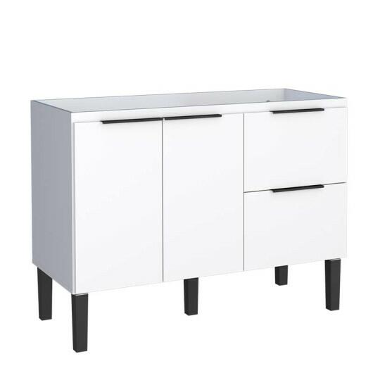 Gabinete De Madeira Para Pia De Cozinha 120cm Cisne Cozimax Branco