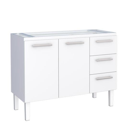 Gabinete de Aço Para Pia de 120cm Vênus 3 Gavetas Cozimax Branco