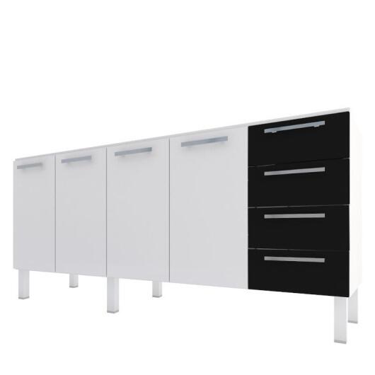 Gabinete de Pia 200 Vênus Flat 4G Cozimax Branco/Preto