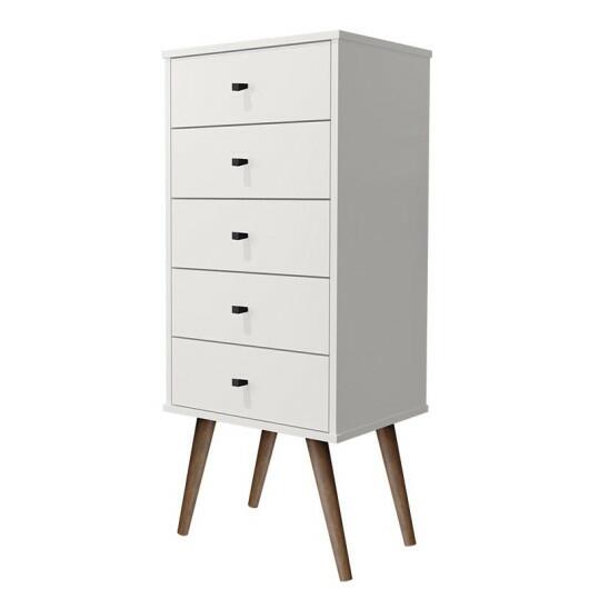 Gaveteiro Cômoda Retrô 4 Gavetas 1717 JB Bechara Branco
