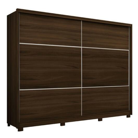 Guarda Roupa 2 Portas 100% MDF Apolo Gelius Nogueira