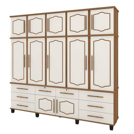 Guarda Roupa 5 Portas Diamante 2.4 Fabrimoveis Freijo/Off White