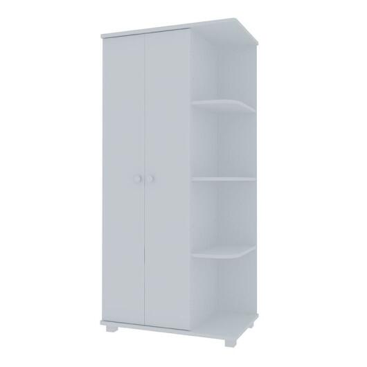 Guarda Roupa Infantil 2P e Prateleiras Lua Pés Baby Gelius Branco