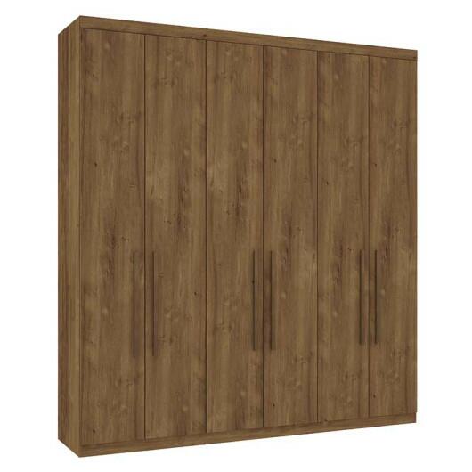 Guarda Roupa Casal 6 Portas Liz Mirarack Canela
