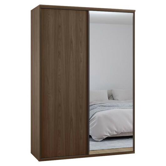 Guarda Roupa Modulado 160cm 1 Porta Espelho 6 Gavetas 2 Cabideiros 100% MDF Premium Robel Capuccino/Capuccino