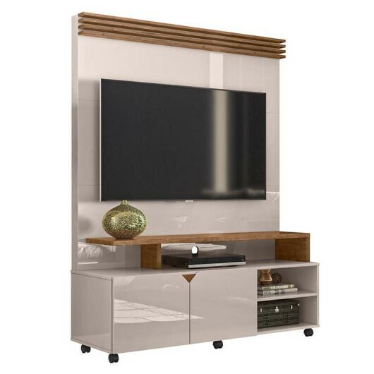 Home Sala Para TV Até 55 Pol Berlim 1.36 Lukaliam Off White/Canela