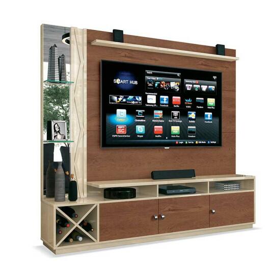 Estante Home Para TV 65 Polegadas Dakar EDN Naturale/Off White