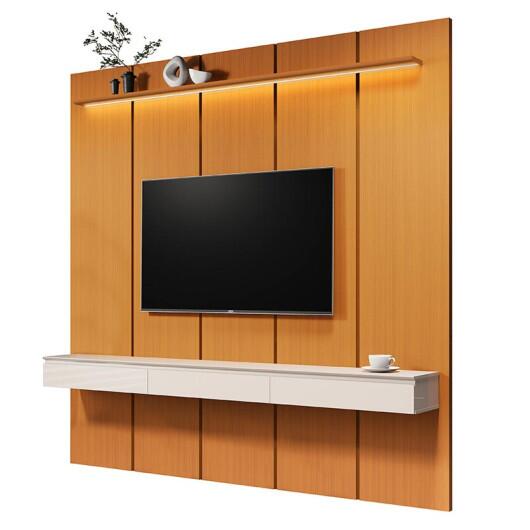 Home Suspenso 225x216cm 3 Gavetas Para TV 85¨ Estone 2.25 EDN Cedro/Off White