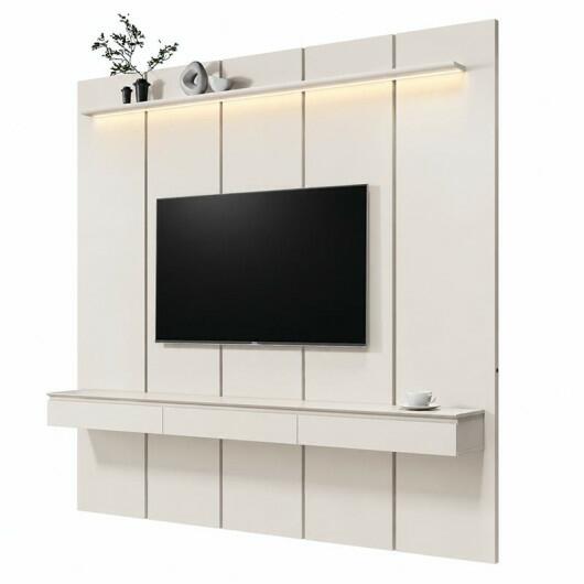 Home Suspenso 225x216cm 3 Gavetas Para TV 85¨ Estone 2.25 EDN Off White
