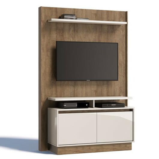 Estante Home Para TV 42 Polegadas Fit 1.2 Imcal Madeira/Off White