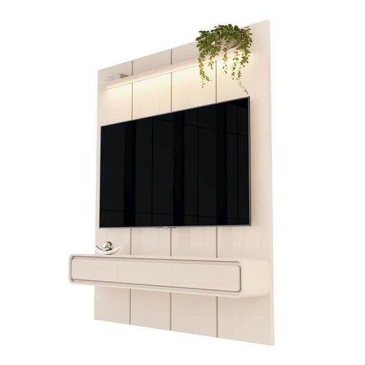 Home Suspenso 180x216cm 3 Gavetas Para TV 75¨ Milano 1.8 EDN Off White