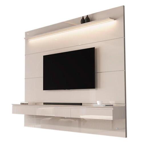Home Painel Para TV 75¨ Com LED 180cm 3 Gavetas Norton 1.8 EDN Off White