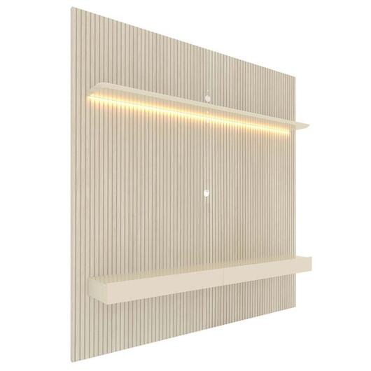 Home Painel Ripado 3D Para TV 70 Polegadas 180 x 250 Com LED Requinte Gelius Off White