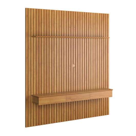 Home Painel Ripado 250x230cm Para TV 85 Supremo 2.3 Patrimar Cinamomo