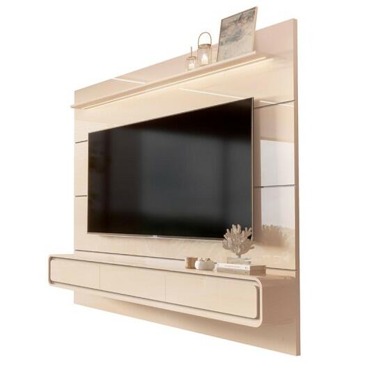Home Painel Suspenso 180cm Para TV 75¨ Gavetas LED Boaz 1.8 EDN Off White