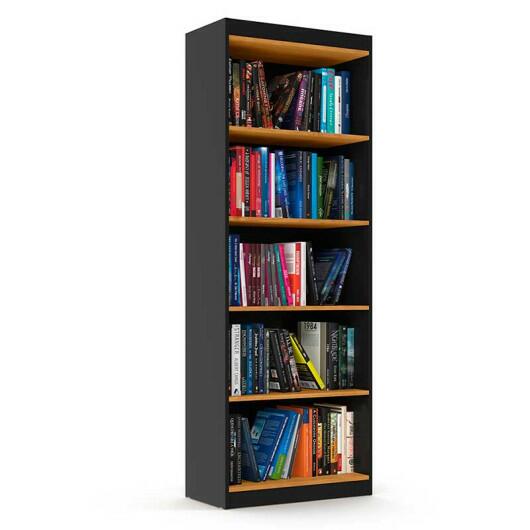 Livreiro Multiuso Encanto 4 Prateleiras Patrimar Preto/Cinamomo