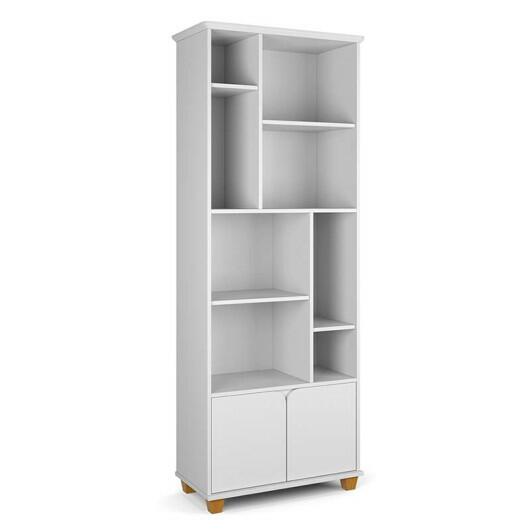Livreiro Estante Multiuso 2 Portas 8 Nichos 71x185x35 Taurus Patrimar Branco