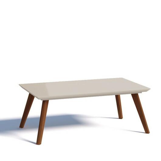 Mesa de Centro Sala Estar Retangular 91x52 Classic Imcal Off White