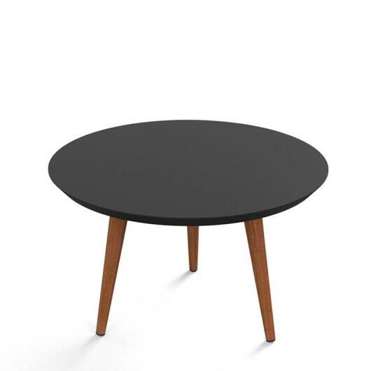 Mesa de Centro Retrô Pés Palito Luna 59 x 59 x 32 Patrimar Preto