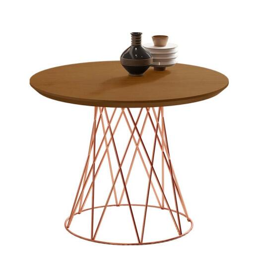 Mesa de Centro Pés Ferro 60 x 60 Redonda 8040 JB Bechara Nature/Bronze