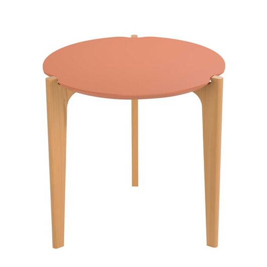Mesa Lateral MDF Usinado Florida 60cm Lukaliam Luanda/Freijo