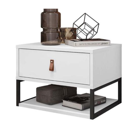 Mesa de Cabeceira Suspensa 1 Gaveta 45cm Sigma Casa D Branco