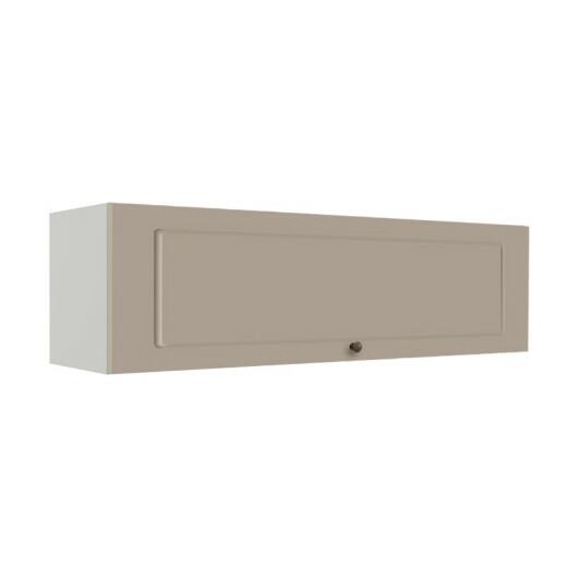 Módulo Armário Aéreo 120cm 1 Porta Basculante 100% MDF Cozinha Provence Robel Branco/Fendi Matte