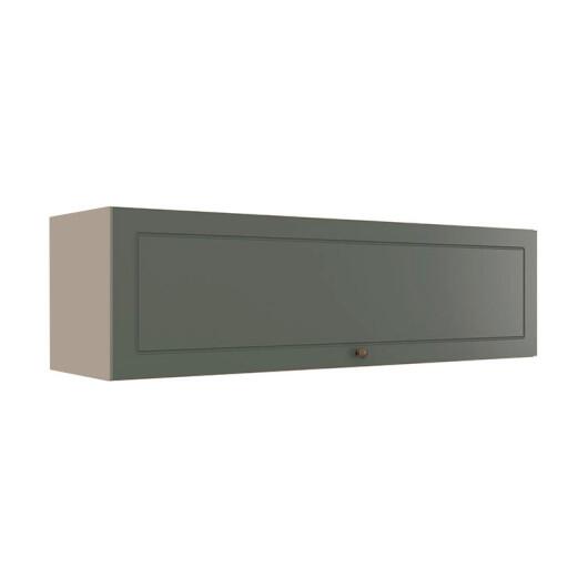 Módulo Armário Aéreo 120cm 1 Porta Basculante 100% MDF Cozinha Provence Robel Fendi/Salvia Matte