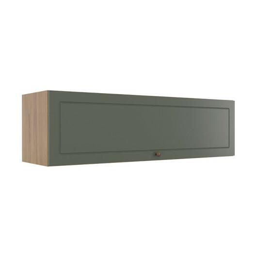 Módulo Armário Aéreo 120cm 1 Porta Basculante 100% MDF Cozinha Provence Robel Hanover/Salvia Matte