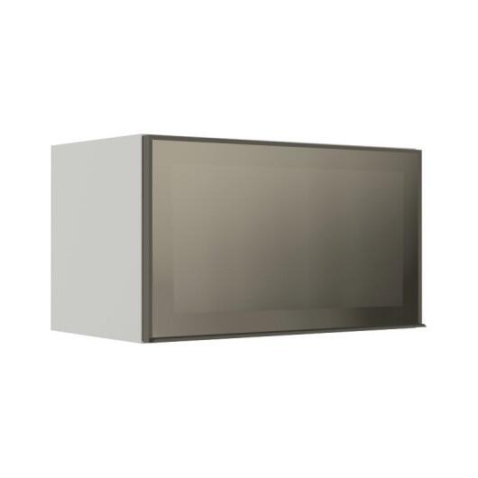 Módulo Armário Aéreo 60cm 1 Porta Basculante Vidro Reflecta Cozinha Modulada Robel Branco