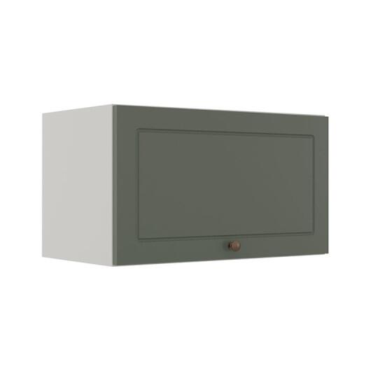 Módulo Armário Aéreo 60cm 1 Porta Basculante 100% MDF Cozinha Provence Robel Branco/Salvia Matte