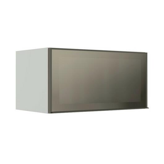 Módulo Armário Aéreo 70cm 1 Porta Basculante Vidro Reflecta Cozinha Modulada Robel Branco