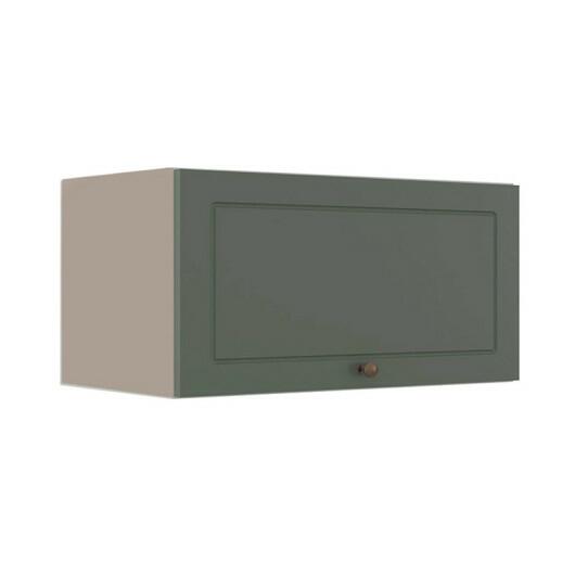 Módulo Armário Aéreo 70cm 1 Porta Basculante 100% MDF Cozinha Provence Robel Fendi/Salvia Matte