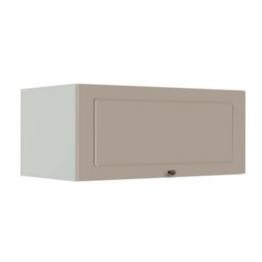 Módulo Armário Aéreo 80cm 1 Porta Basculante 100% MDF Cozinha Provence Robel Branco/Fendi Matte