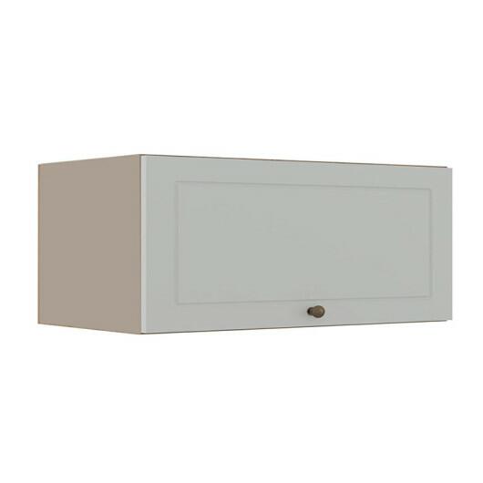 Módulo Armário Aéreo 80cm 1 Porta Basculante 100% MDF Cozinha Provence Robel Fendi/Branco Matte