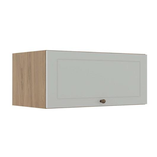 Módulo Armário Aéreo 80cm 1 Porta Basculante 100% MDF Cozinha Provence Robel Hanover/Branco Matte