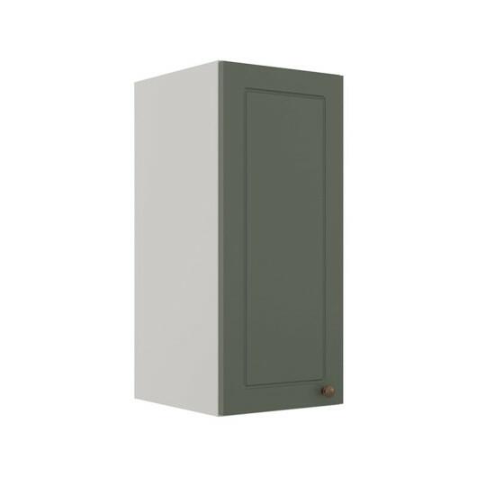 Módulo Armário Aéreo 68x30x34cm 1 Porta 100% MDF Cozinha Modulada Provence Robel Branco/Sálvia Matte