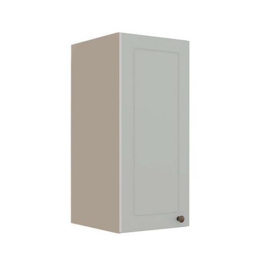 Módulo Armário Aéreo 68x30x34cm 1 Porta 100% MDF Cozinha Modulada Provence Robel Fendi/Branco Matte