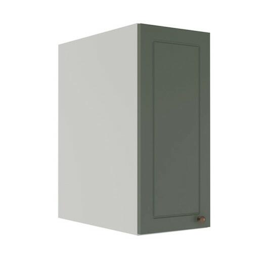 Módulo Armário Aéreo 68x30x56cm 1 Porta 100% MDF Cozinha Modulada Provence Robel Branco/Sálvia Matte