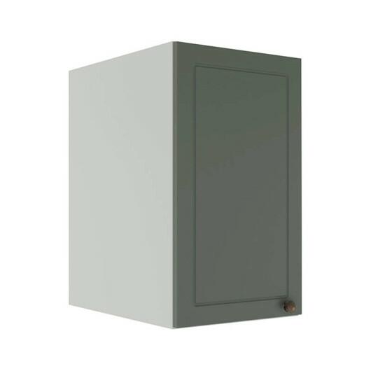 Módulo Armário Aéreo 68x40x56cm 1 Porta 100% MDF Cozinha Modulada Provence Robel Branco/Sálvia Matte